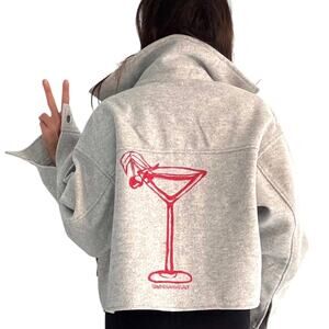 Wren and Glory Martini Club Tailored Jacket Hand Painted